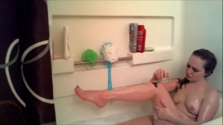 Shaving Legs in a Bubble Bath