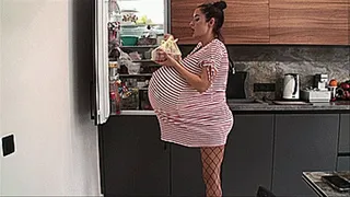 Big pregnant woman