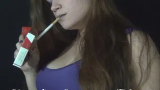 Sexy Lady In Purple Smokes