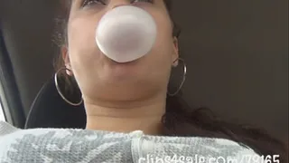 Blowing Bubbles With Bubble Gum-Car Ride