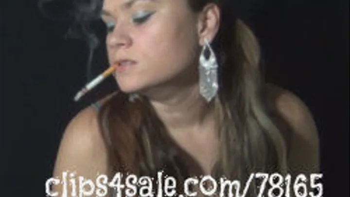 Sexy Brunette Addicted To Smoking