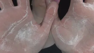 Oily Hand Worship Palms Close Up Moaning ~ MissDias Playground