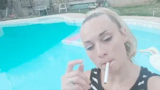 Smoking before getting in the pool