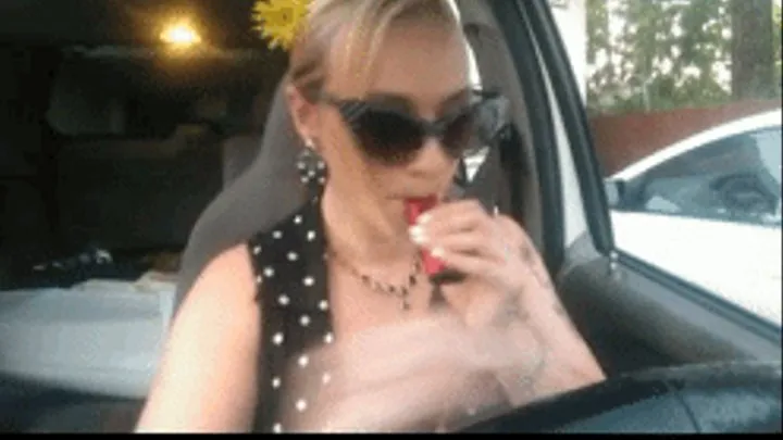 Pinup Girl Vaping & Driving