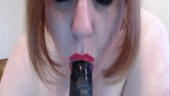 Black Dildo Blowjob