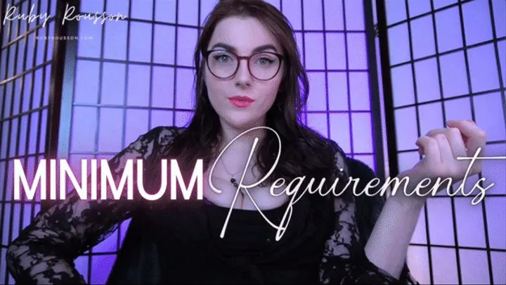 Minimum Requirements