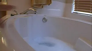 Shaving pussy in the bathroom