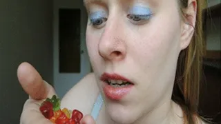 Eating those cheeky gummy bears