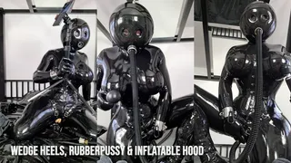 Wedge Heels, RubberPussy & Inflatable Hood