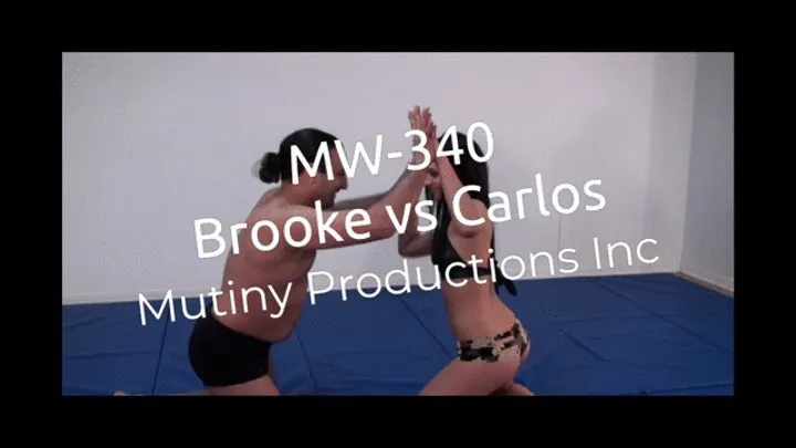 MW-340 Brooke vs Carlos INTENSE Mixed wrestling