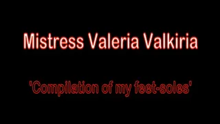 'Compilation of my feet-soles' by Mistress Valkiria