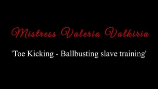 'Toe Kicking - Ballbusting slave training' by Mistress Valeria Valkiria - complete version