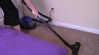 Vacuuming my bedroom