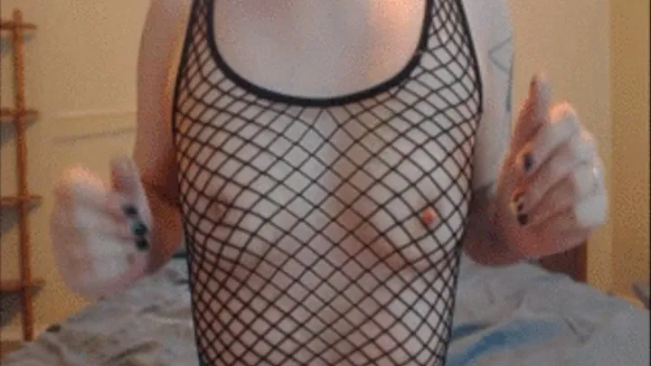 Fishnet dress booty shake