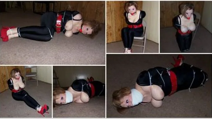 Zipped into a brutal hogtie