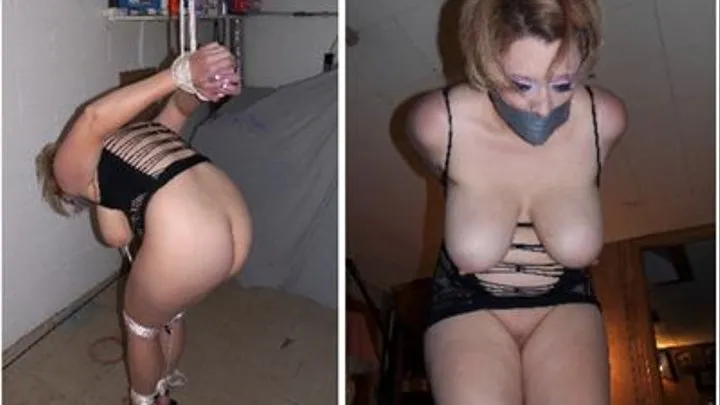 Busty milf bimbo home invaded tied tightly and brutally gagged part 2