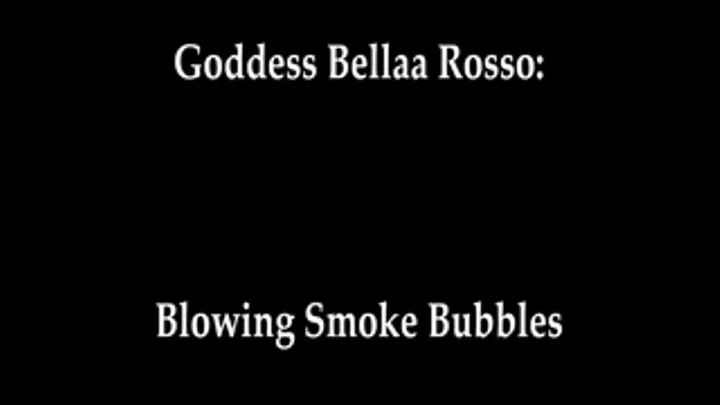 Blowing Smoke Bubbles