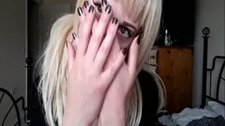 joi with sexy sensual hands and dark polish