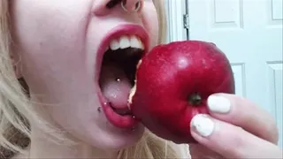 teeth show big juicy apple no mercy