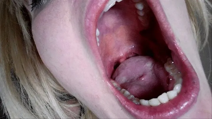 uvula poking and prodding deep in Violas beautiful mouth no piercings