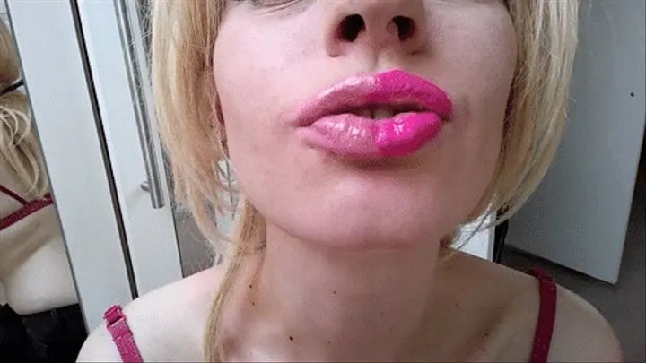 light vs bright / darker gorgeous pink lipstick comparison no piercings