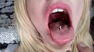 stinky tonsil stone mouth gagging on fingers spit bad breath mouth gag reflex fetish