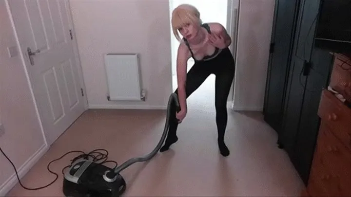 vacuuming on my pantyhose