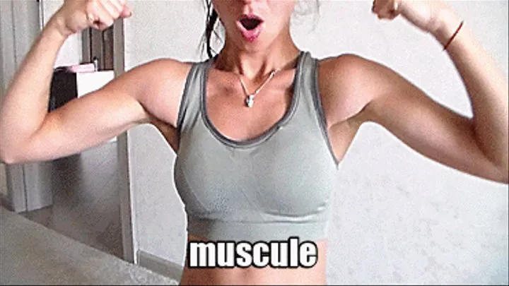 you are a muscular girl, a brunette will show muscle tension