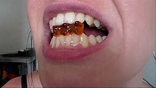 gummy sticky bear eat
