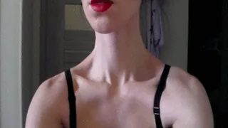 sexy brunette, red man, sexy clavicle