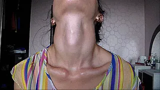 Adam's apple, swallowing grapes