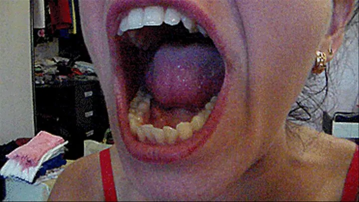 sharp fangs, a new version of what you love most in my mouth, tongue larynx saliva ?? what??
