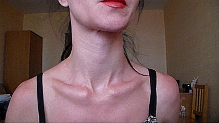 flexion of the neck, throat, larynx, Adam's apple