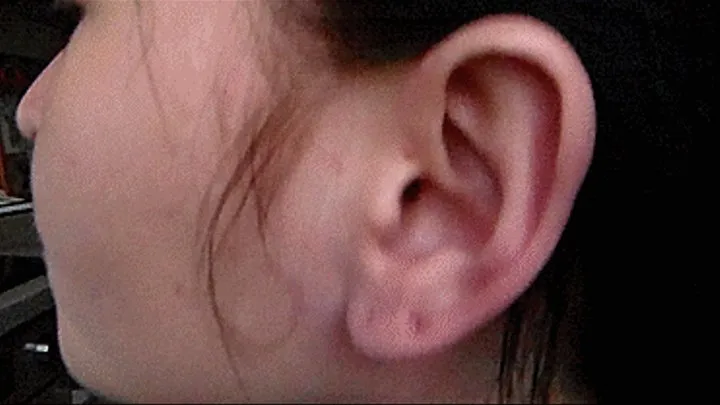 clip order: compress your ear like a flat cake, ear, stretch your ear