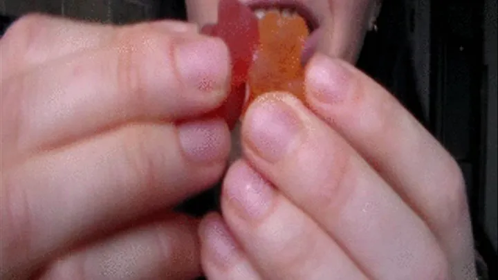 chewing, mouth, fetish, all natural, gammy bears, soft teddy bear Gummy//