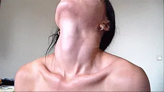 graceful sexy neck of Miss brunette order