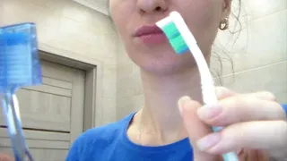 brushing teeth