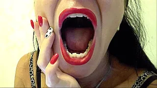 yawning girl wooww