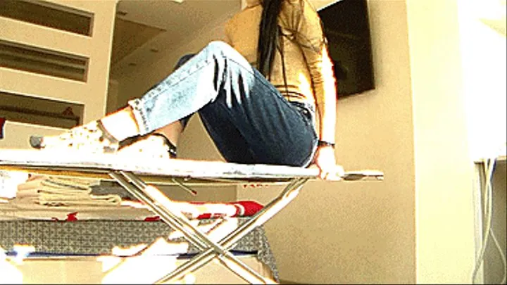 sit on the ironing board baby