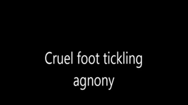 Cruel foot tickling agony