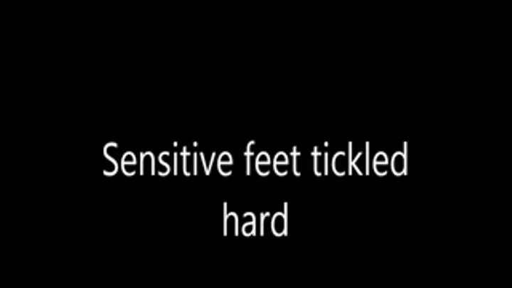 Sensitive feet tickled hard