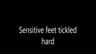 Sensitive feet tickled hard