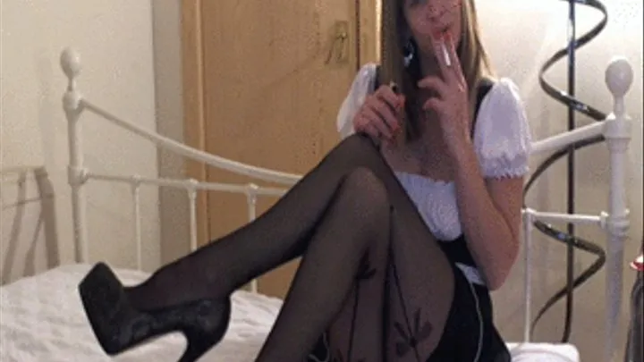 Sexy Maid Smoke Break