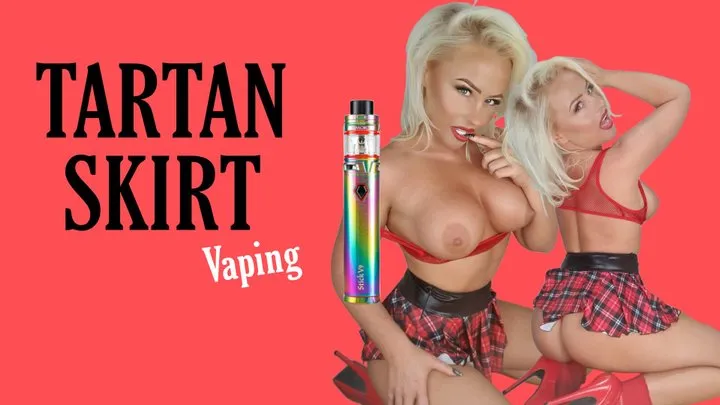 Tartan School Skirt Vaping