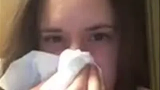 Nose blowing with a cold