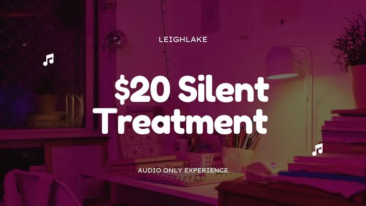 $20 Silent Treatment - Ignore Fetish Audio - LeighLake