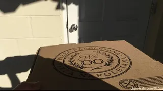 Pizza Man Footjob For Tip