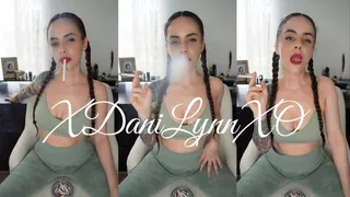 Smoking in Workout Outfit