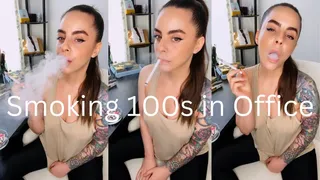 Smoking 100s in Office