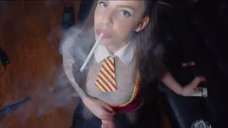 Smoking Spellbinding School Girl Sucks Cock v2